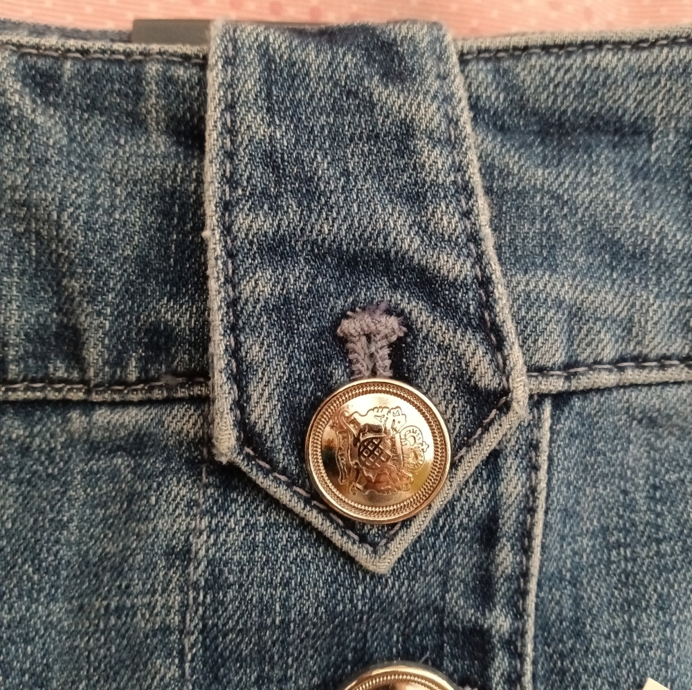 NEW Talbots High Waist Cropped Sailor Jean Blue Denim Size 10 - Picture 8 of 14